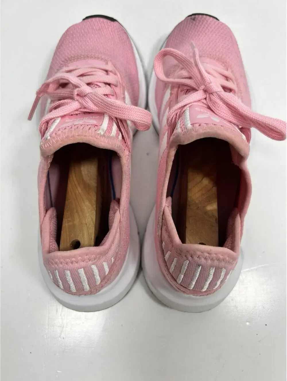 Adidas Pink White Striped Activewear Running Shoes PRB698001 Women’s Size 5 1/2